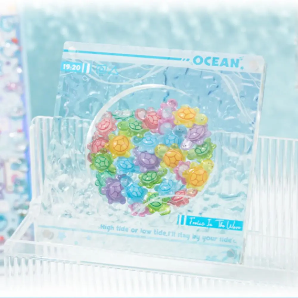 かわいい粒子3Dエンボスデカール動物シリーズDIY 3Dレリーフステッカー多目的スイートキャンディペーパーキャンディステッカー