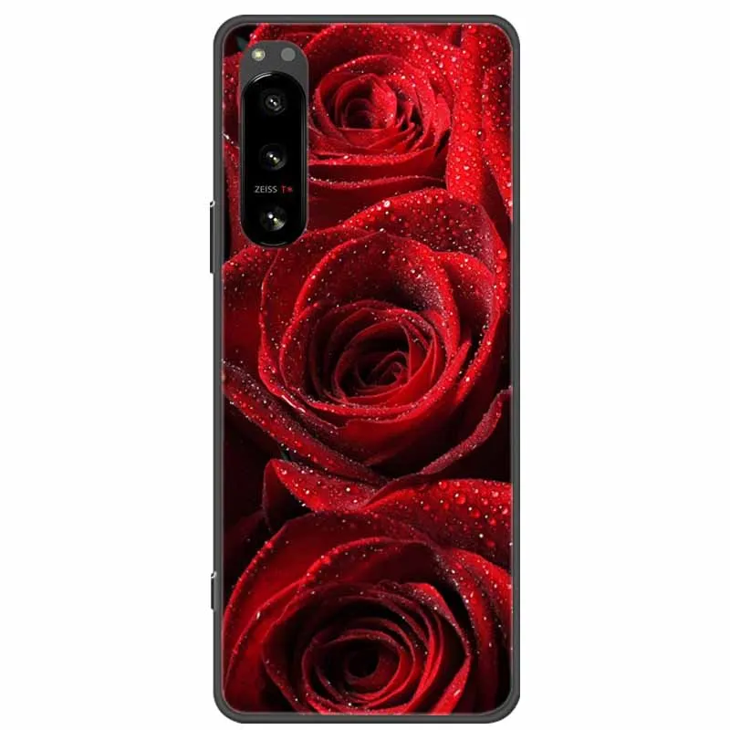 For Sony Xperia 5 / 5 II / 5 III Case Fashion Silicon Black Soft Bumpers for Sony Xperia5 III 5III Phone Cases Lovely TPU Shells
