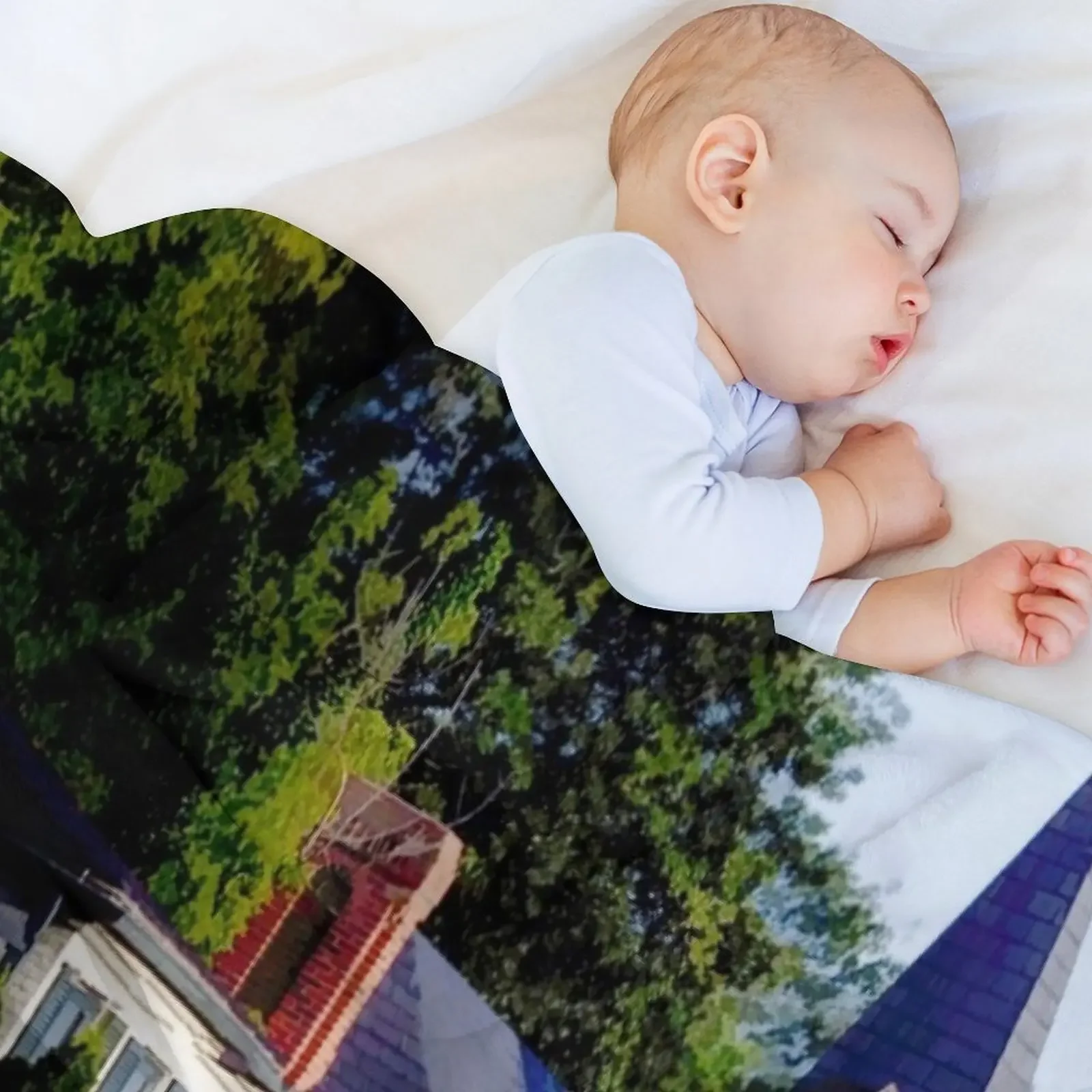 Main Street in Historic St Michaels, Maryland Throw Blanket Furry Sofa Throw Furrys Summer Blankets