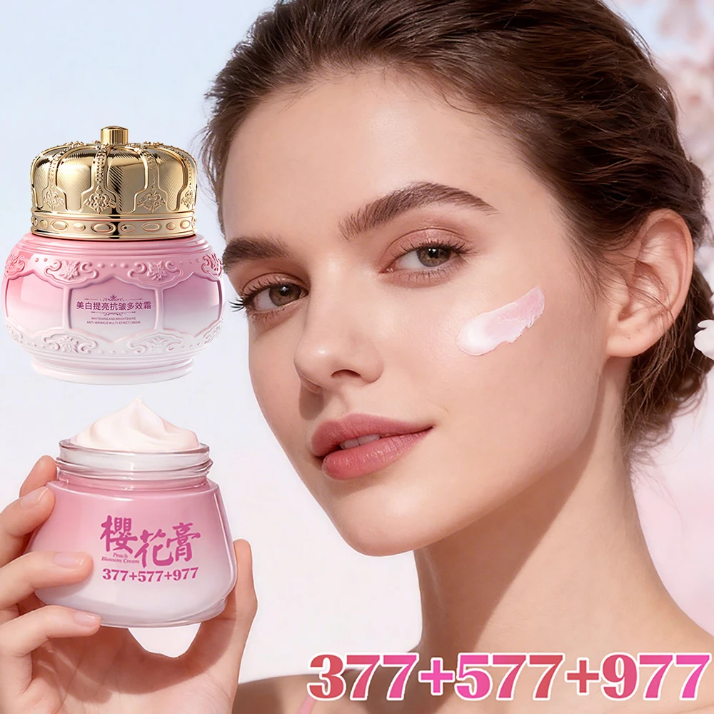 メラニン抑制-肌の若返り-ニコチンアミドを明るくする-サクラクリーム-保湿フェイスクリーム-桃の花美容クリーム-スキンケア