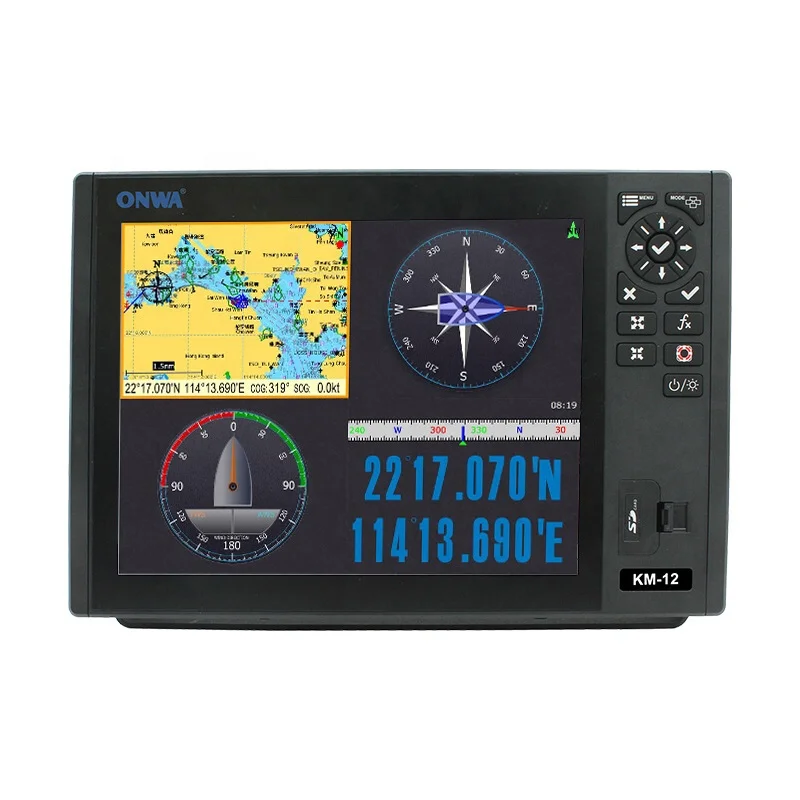 Marine KM Series KM-12X Chart Plotter AIS System Echo Sounder Navigation GPS for Boat