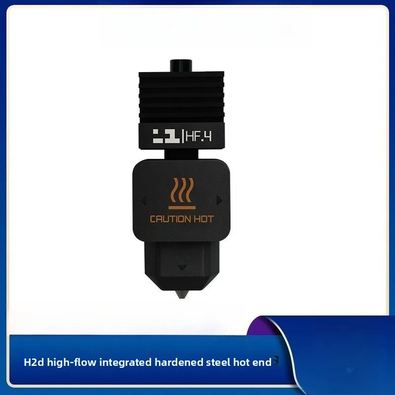 High Flow Hardened Steel Nozzle Hotend for Bambu Lab H2D, Non-Detachable Print Head for High-Speed Printing