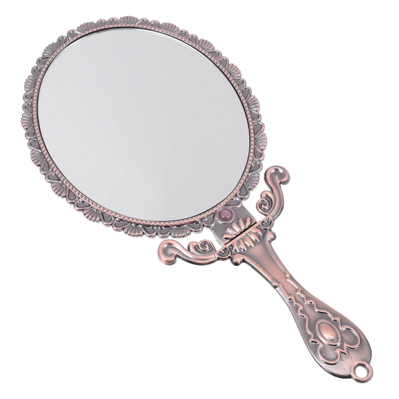 Handheld Mirror Practical Foldable Portable Mirror Chic Design for Women Makeup Touch-Ups