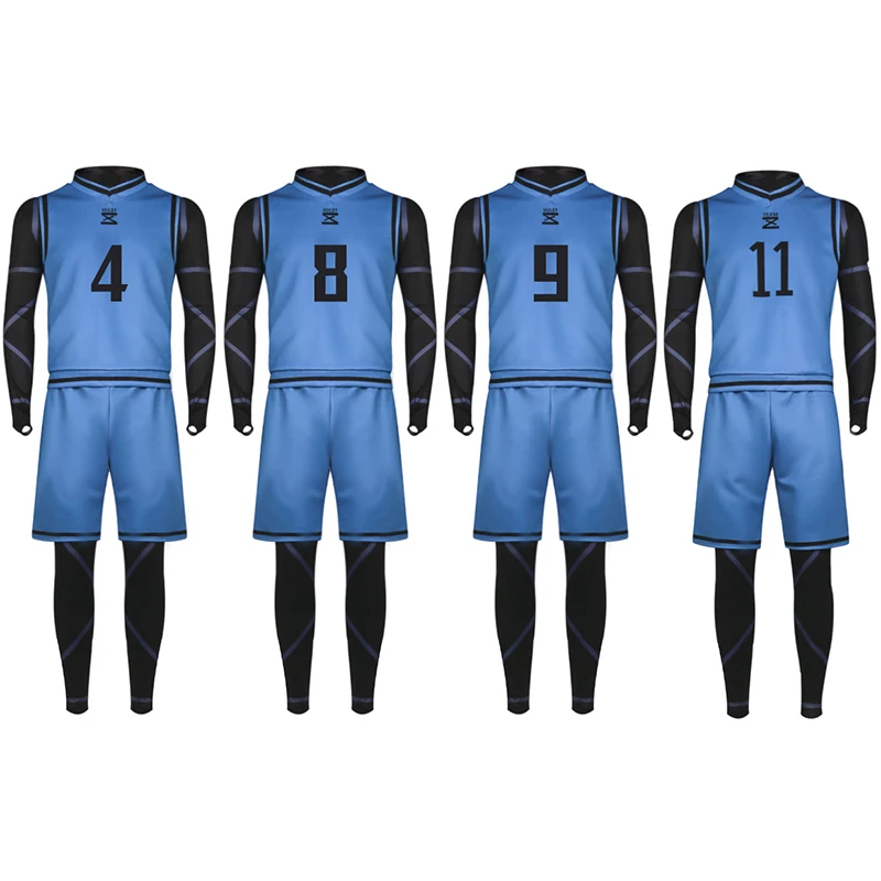 Anime Blue Lock Cosplay Chigiri Hyoma Bachira Meguru Kunigami Rensuke Isagi Yoichi Cosplay disfraz Unisex Jersey mono traje