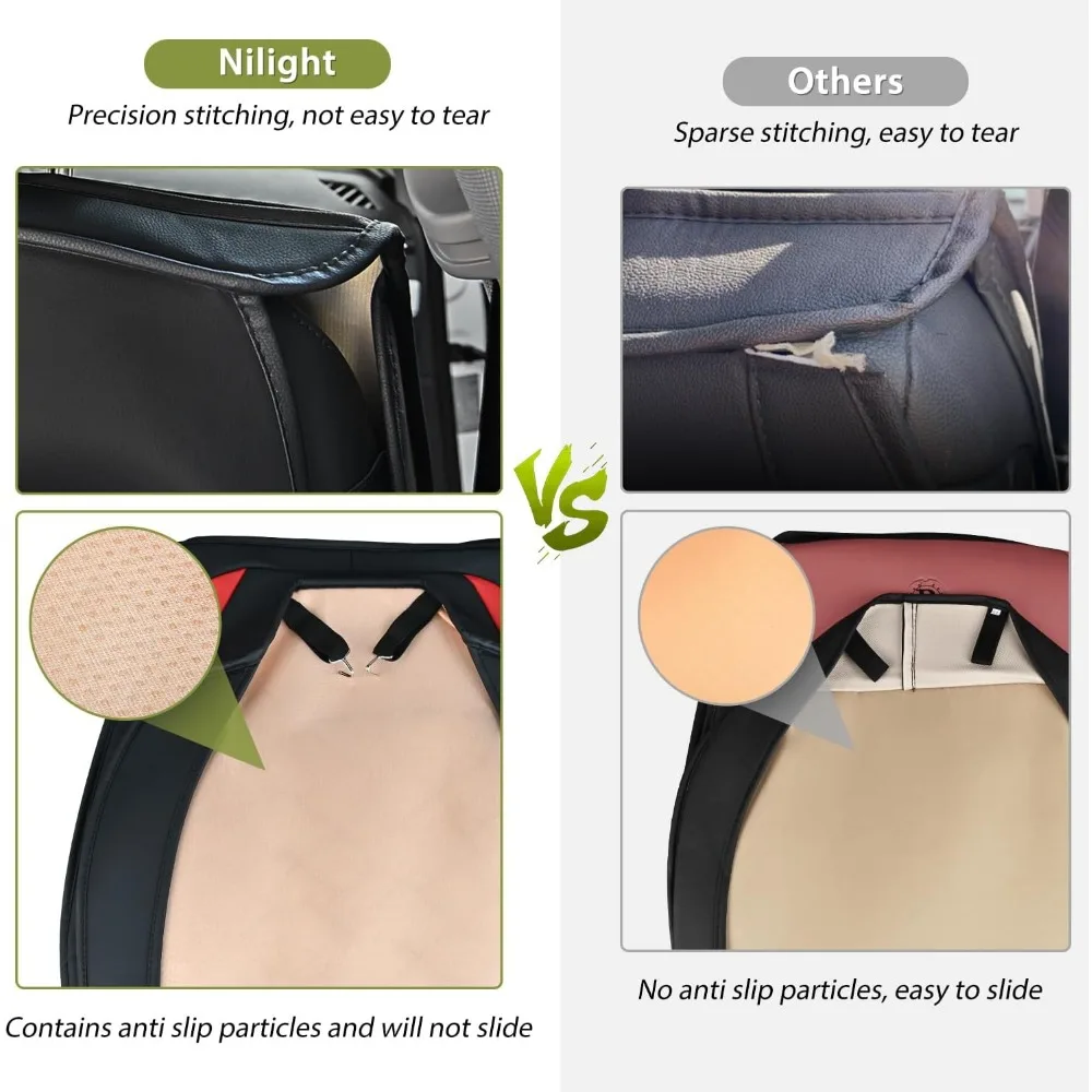 أغطية مقاعد السيارة المصنوعة من الجلد الصناعي المقاوم للماء وقابلة للتنفس مع مناسبة عالمية مضادة للانزلاق لشركة Hyundai وKia وCvic وCorolla وHonda Mode