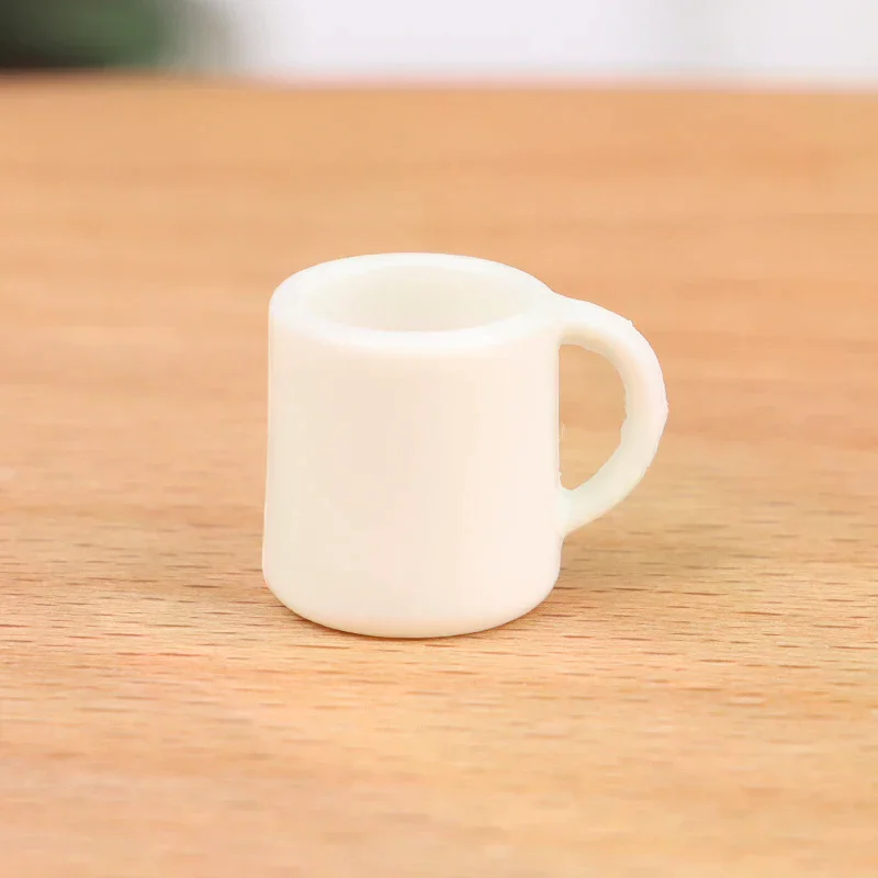 4 Teile/satz 1:12 Puppenhaus Miniatur Tasse Weiß Becher Wasser/Trinken Tasse Tee Tasse Modell Kinder Pretend Spielen Spielzeug Puppe haus Dekor Zubehör
