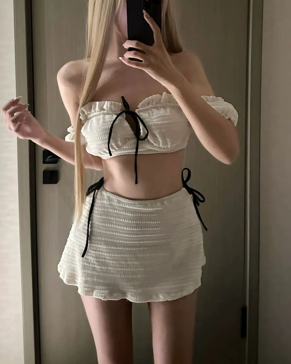 Summer Elegant 3-Piece Bikini Set Women Feeling Swimsuit Cover-Up Skirt Beach Vacation Sexy Bathing Suit Chic