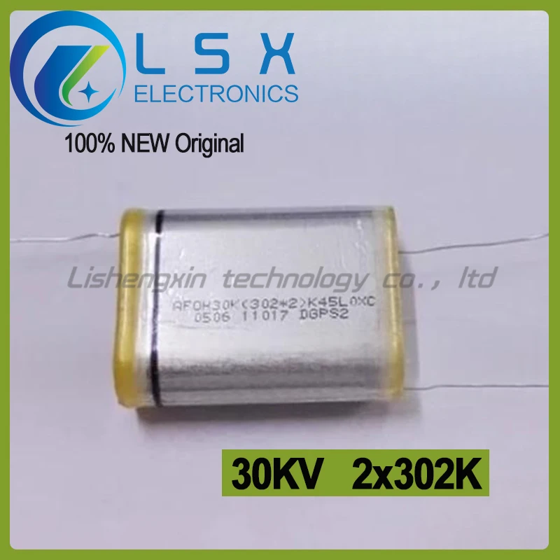 5pcs 30KV 302Kx2 high-voltage thin film capacitor 2x3000PF for image voltage doubling power supply, 602K