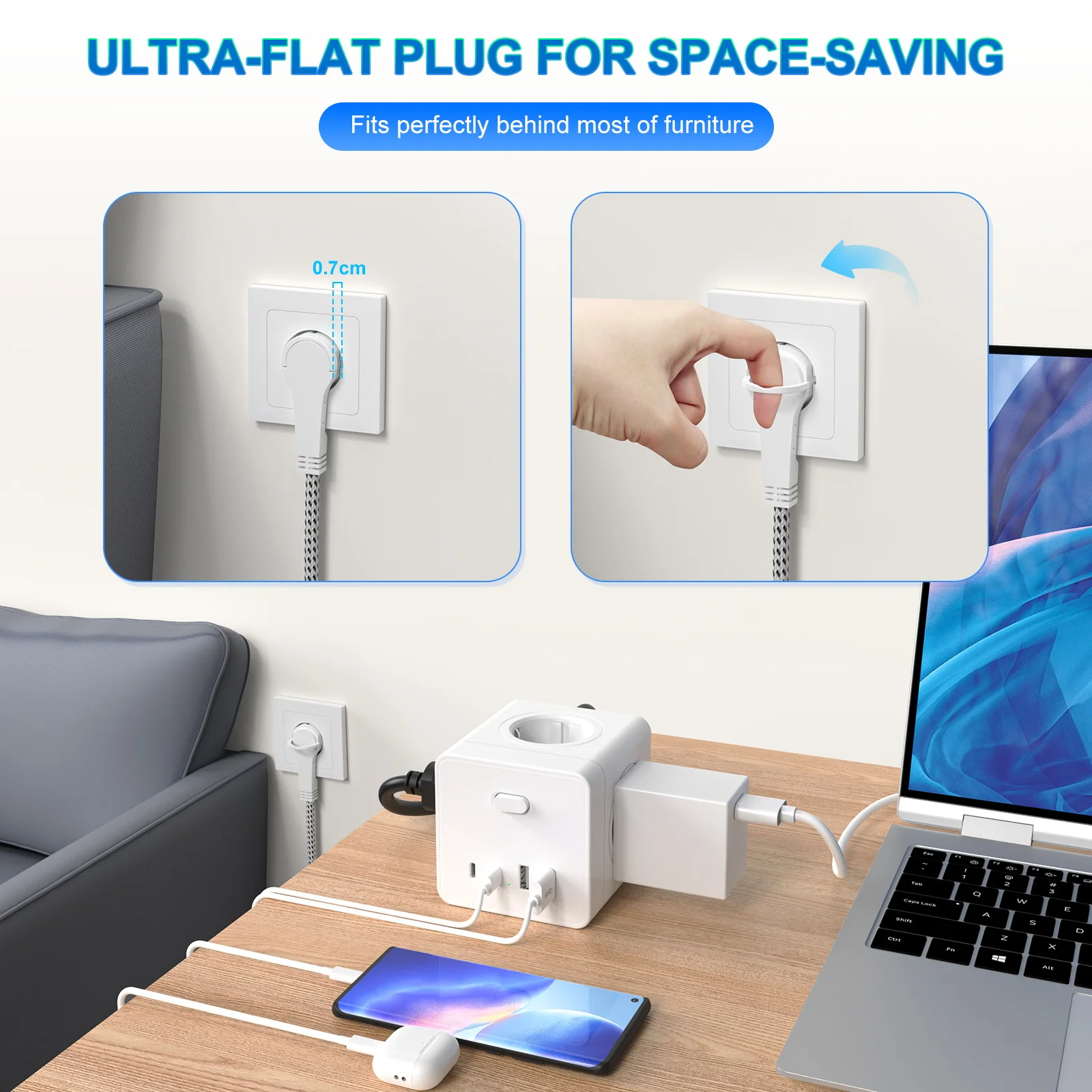Универсальный сетевой фильтр H – обзор и цена Power Strip Flat