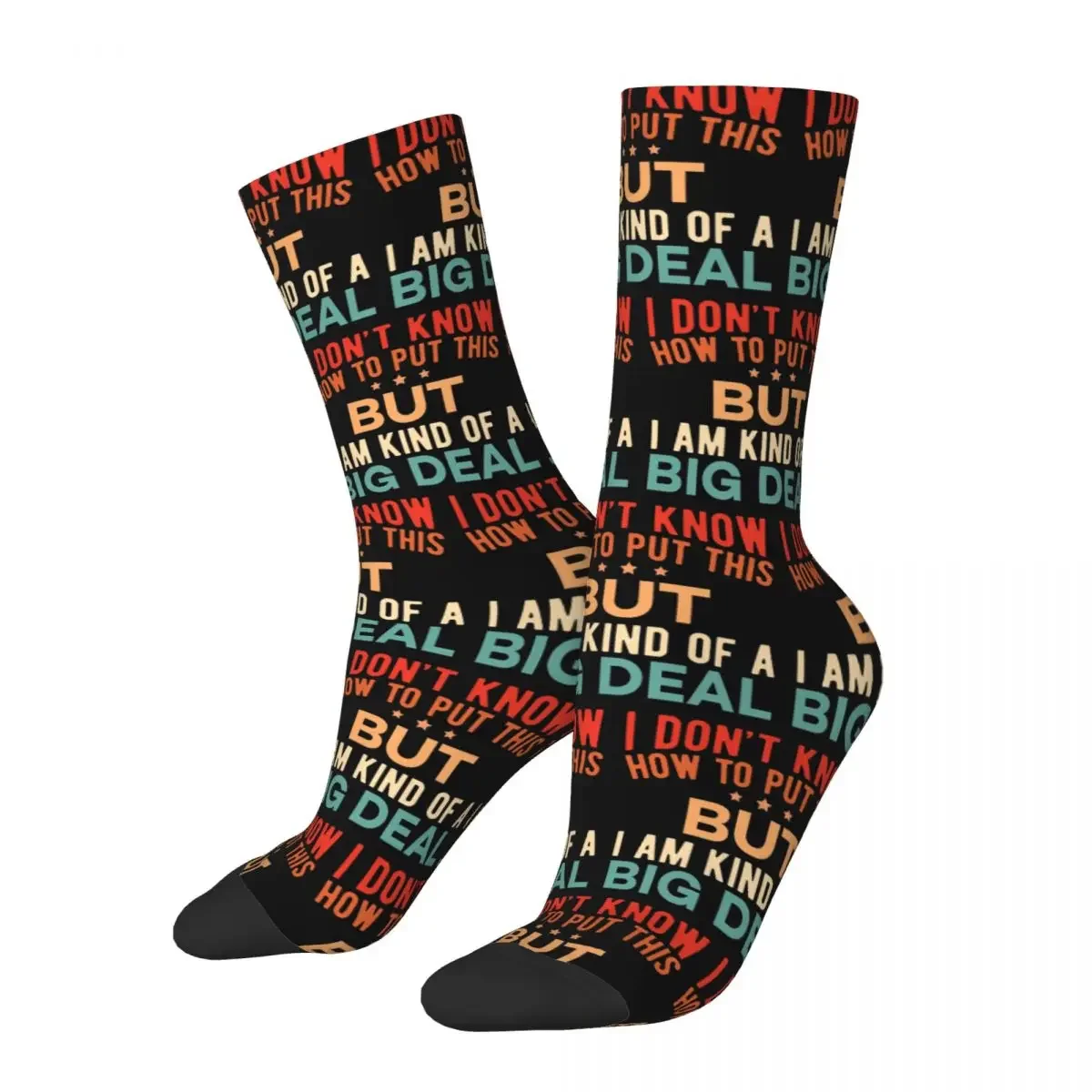 

Im Kind Of A Big Deal Funny Charisma Sayings Vintage Retro Socks Sweat Absorbing Stockings All Season Long Socks Birthday Presen