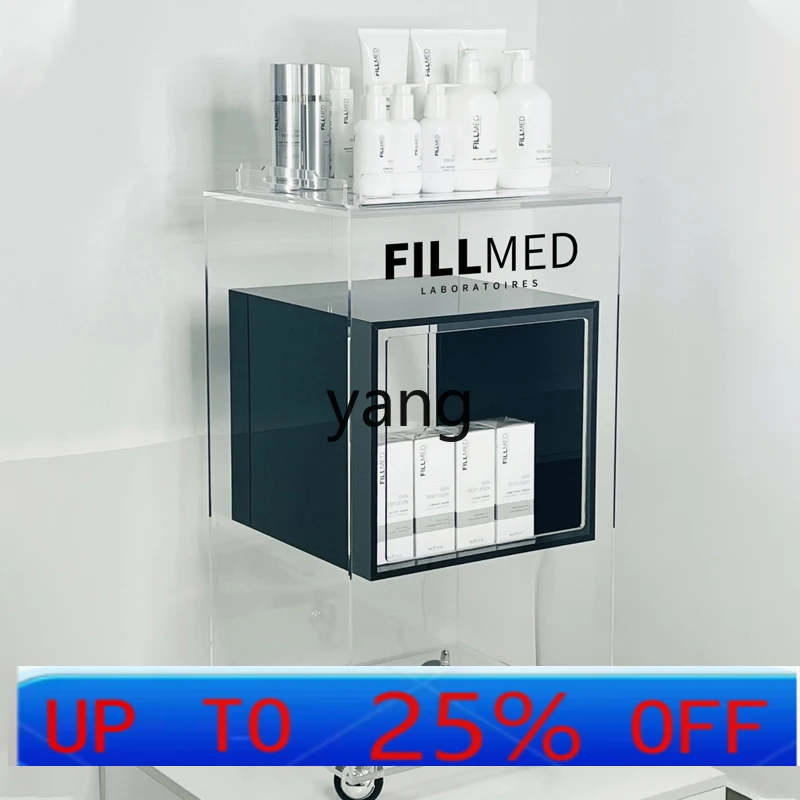 LMMhigh-end beauty trolley acrylic transparent tool cart instrument base rack
