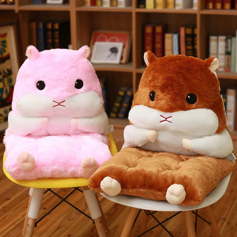 

Nice Kawaii Hamster Plush Throw Pillow Cushion Multi-function Stuffed Animal Hamster Chair Cushion Hand Warmer