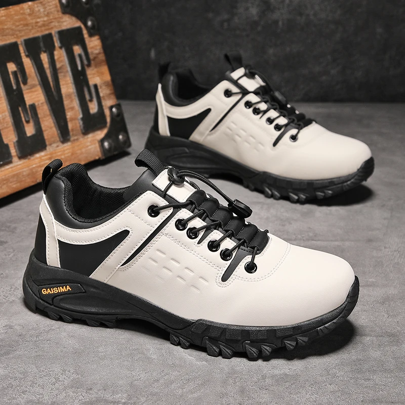 Outdoor Men Waterproof Hiking Shoes Mountain Boots Lover Trekking Shoes Genuine Leather Woodland Hunting Tactical Shoes