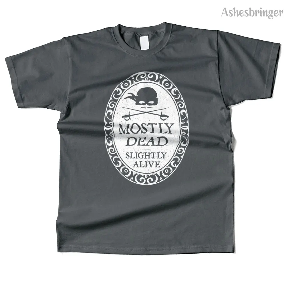 Mens Cotton Mostly Dead Graphic High Quality T Shirt Street Casual Style Tee for Men and Women