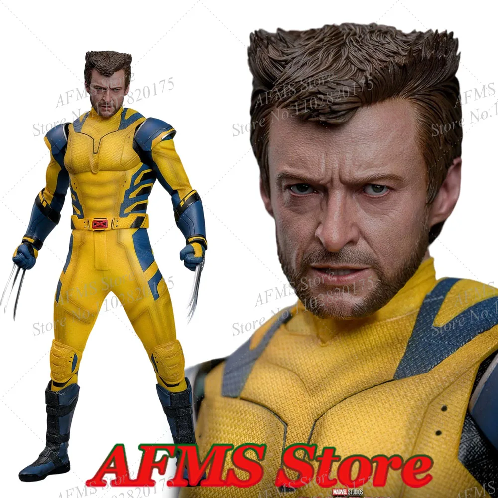 HOTTOYS HT MMS754 Figura colecionável em escala 1/6 Deadpool & Wolverine Hugh Jackman Wolverine 12 polegadas Figura de ação de soldado masculino