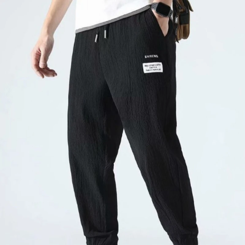 Men Casual Pants Harlem Trouser Baggy Trouser Man Clothing Breathable Leggings  Slim Sportswear Straight Business Loose Thin