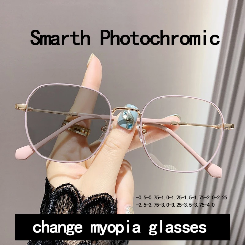 Color-changing Nearsighted Glasses With Anti-blue Light Function, Featuring A Delicate Large Frame Design9791