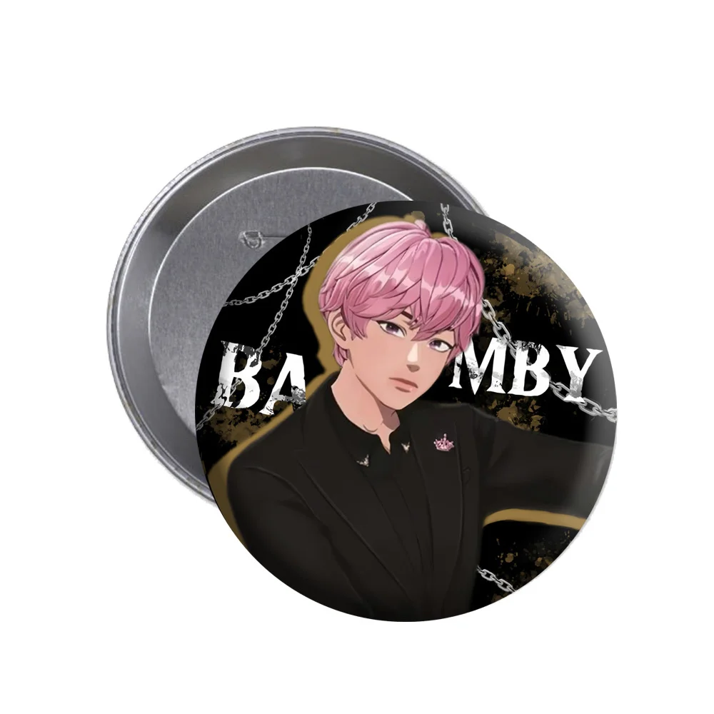 KPOP PLAVE Round Badge BAMBY EUNHO NOAH YEJUN HAMIN High Quality Tinplate Brooch Pins Boys Girls Bag Clothing Decor Accessories