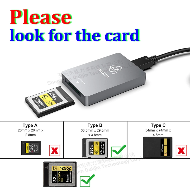 Imagem -03 - Usb 3.2 Gen2 10 Gbps de Transferência de Dados de Alta Velocidade cf Express Tipo-b Xqd Leitor de Cartões Acessórios para Câmaras de Portátil para Sony Lexar Nikon Canon Sandisk Blke Cartão de Memória Kingston