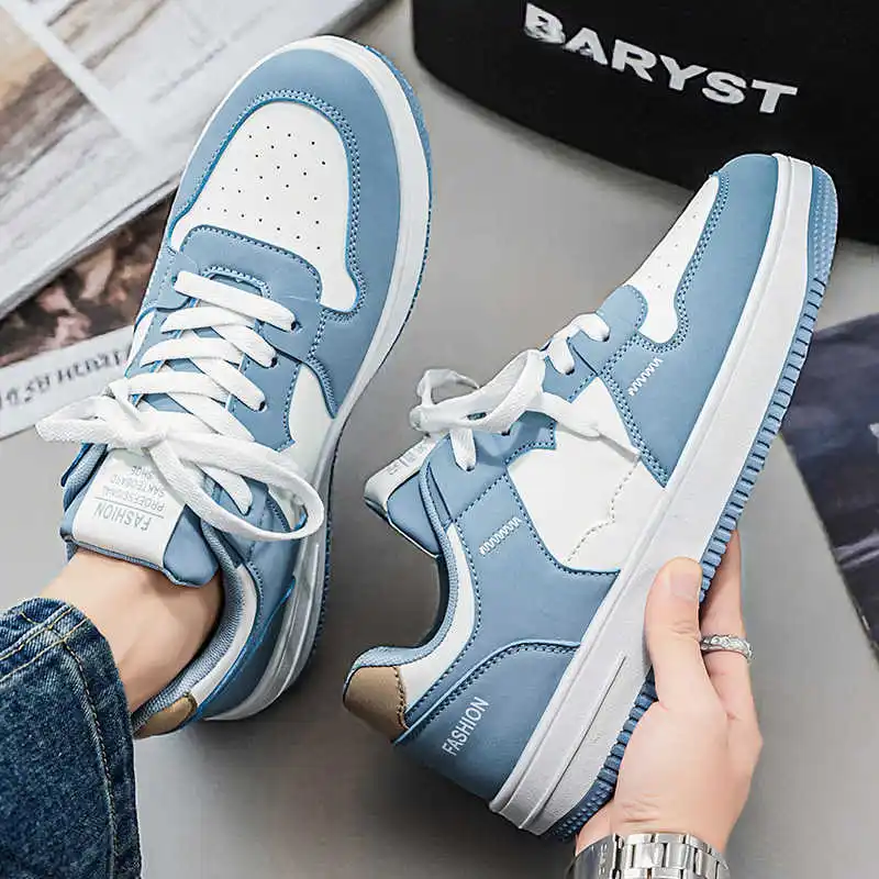 Men's Breathable Pu Basketball Shoes Non-Slip Cushioning Lightweight Professional Sports Sneakers for Outdoor Court Training