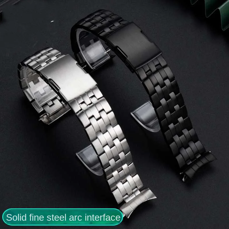 Stainless steel strap For Casio Edifice metal series light wave watch EQW-M710DB refined steel watch with arc mouth 22mm