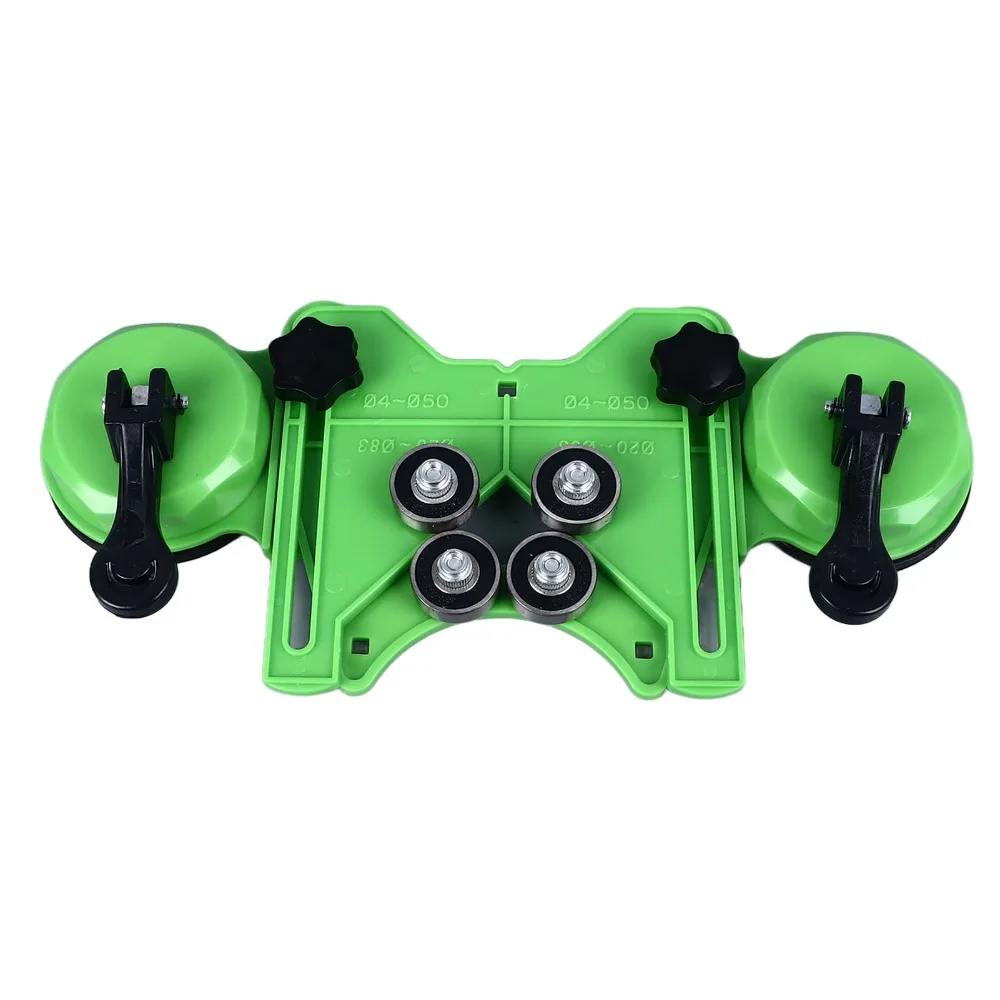 Adjustable Hole Saw Guide Double Vacuum Suction Bases Green Drill Guide Jig Portable Tile Hole Cutter For Marble Locating