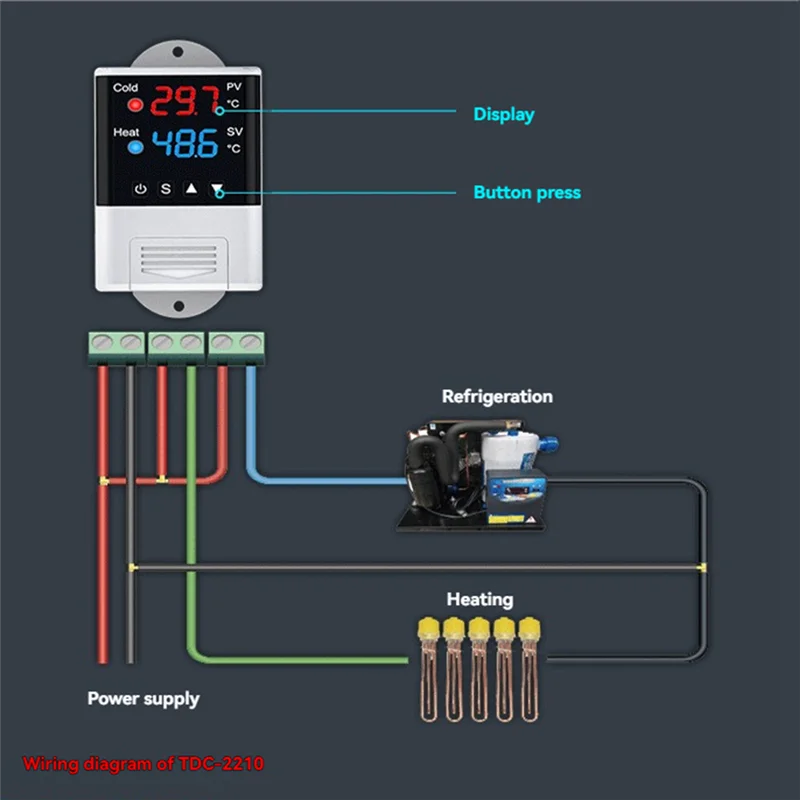 

DTC2210 Беспроводной Wi-Fi контроллер температуры для умного дома, датчик DS18B20, оснащенный для аквариумов