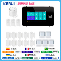 KERUI G60B WIFI GSM Alarm System 4.3 inch Touch Screen Panel Tuya Smart Home Alarm with Temperature Humidity Display for House