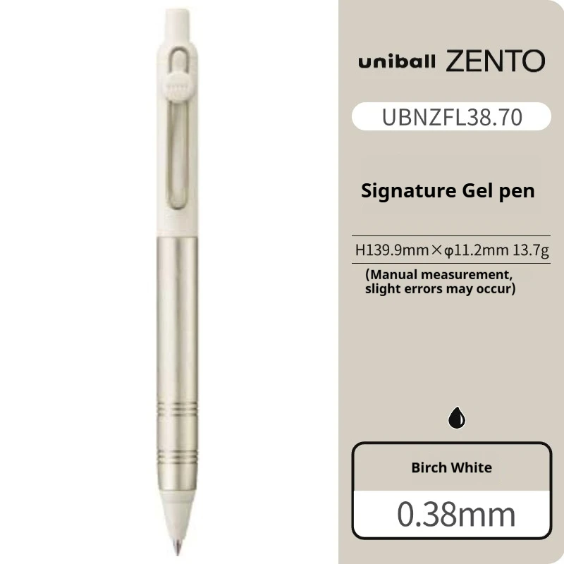 قلم توقيع Mitsubishi Uni Ultimate، قلم جل معدني قابل للسحب من ZENTO مع حبر فائق النعومة وأدوات كتابة مفيدة فاخرة
