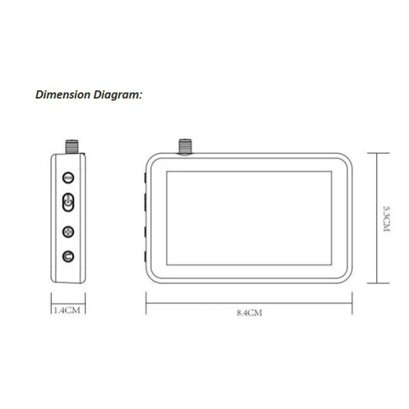 3 Zoll 5,8g fpv Drohnen monitor 40ch Handheld-Display vtx Empfänger Display eingebaute Batterie für fpv rc Drohne