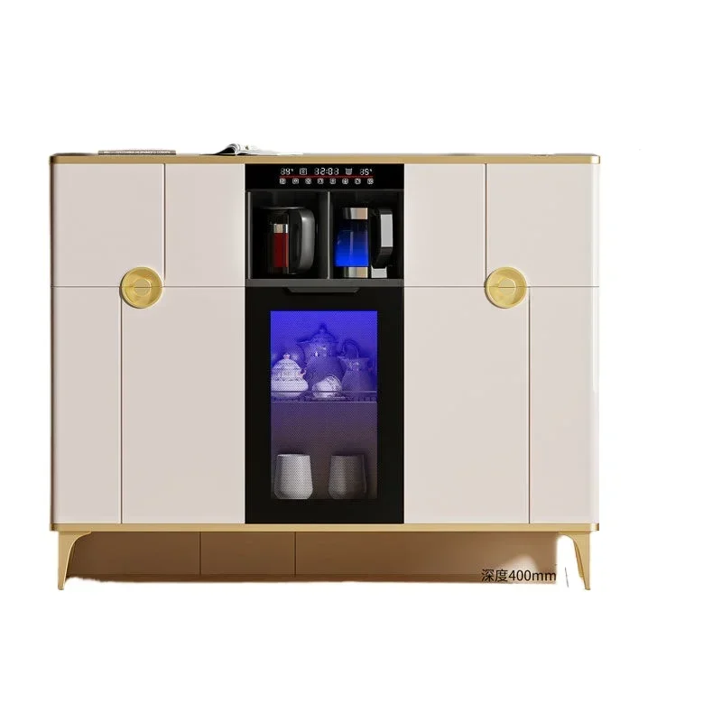 

Multifunctional automatic solid wood tea bar machine with disinfection and drying side cabinet with built-in refrigerator