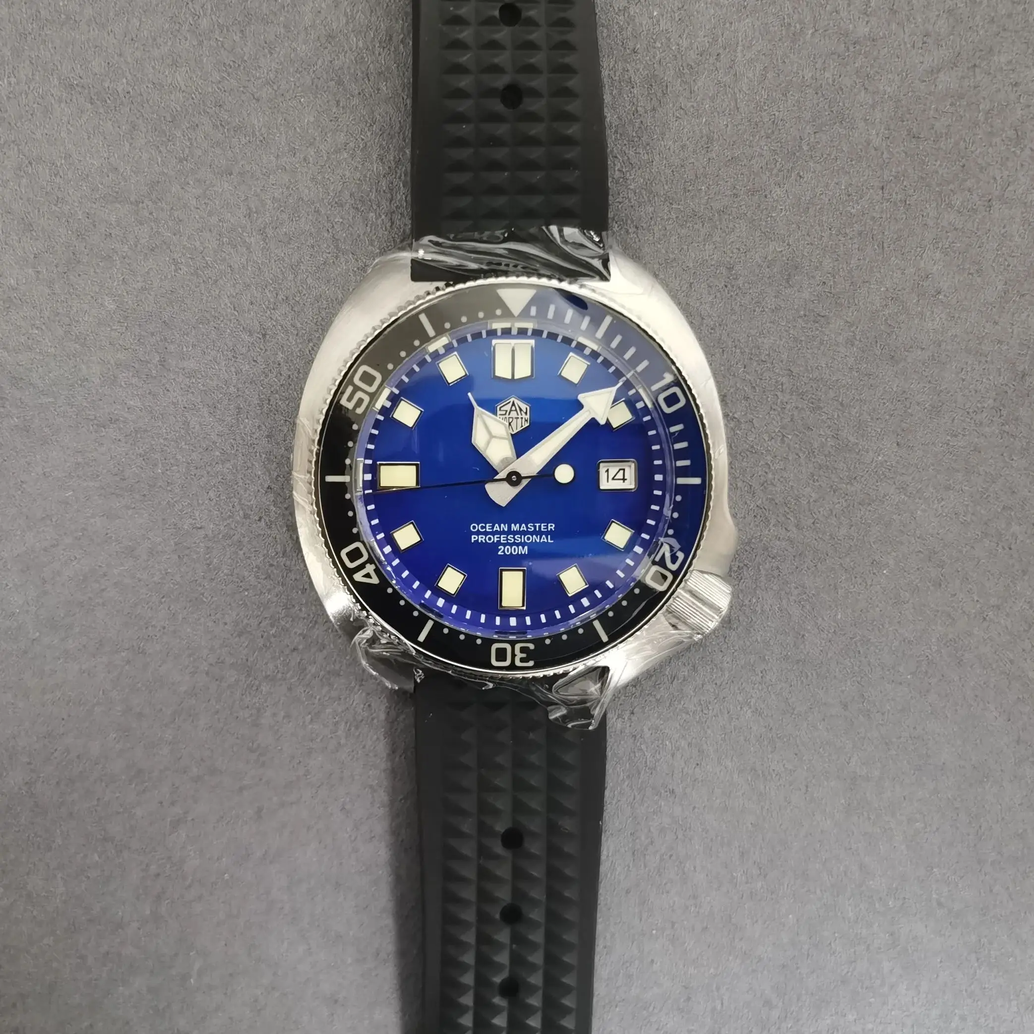 San Martin Men Dive Watch 44MM Turtle Automatic Mechanical Wristwatch Military 20ATM Waterproof C3 Luminous Sapphire Bezel NH35