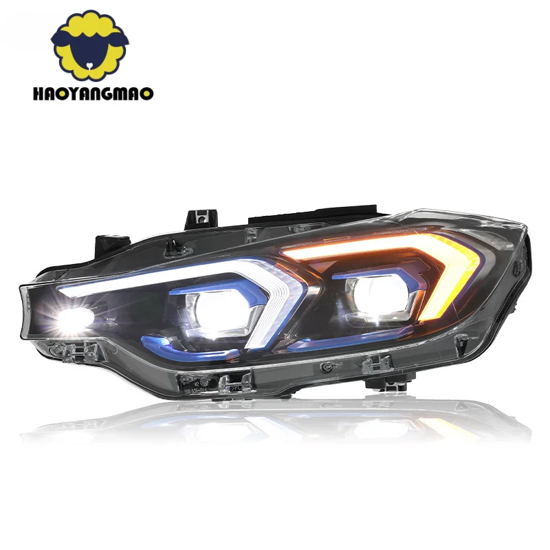 

Suitable for 13-18 3 Series F30 Headlight Assembly Modified LED Frame Lens Daytime Running Light Flowing Turn Signal