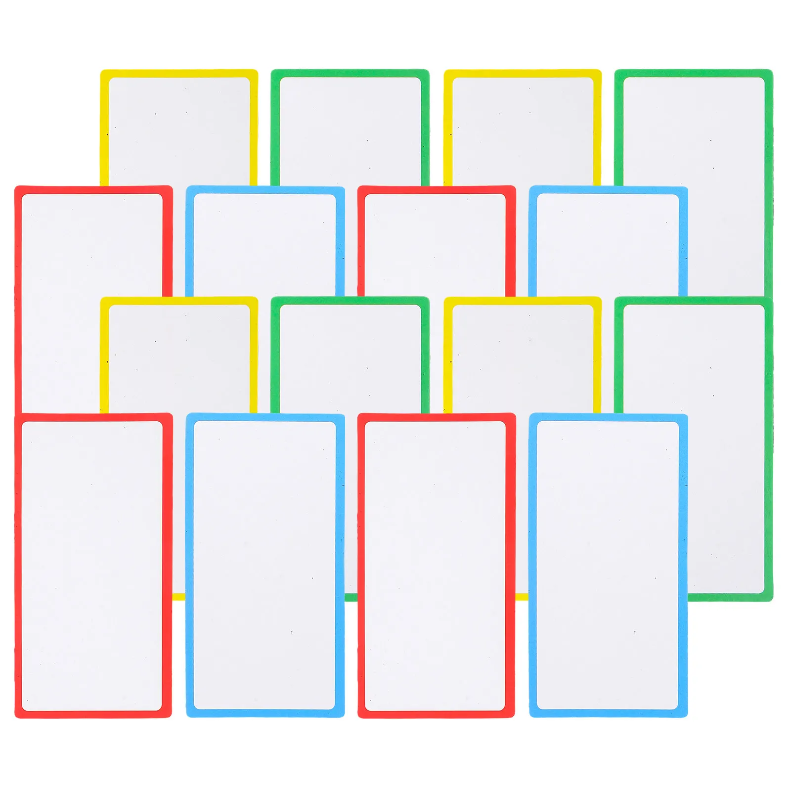 

36Pcs Magnetic Name Tags Dry Erase Reusable Blank Labels Colored Edge Design for Whiteboard Refrigerator Classroom Desk Use