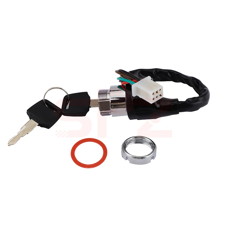 Motorcycle Lock Ignition Switch with Keys 6-wire On/Off for Suzuki GN 125