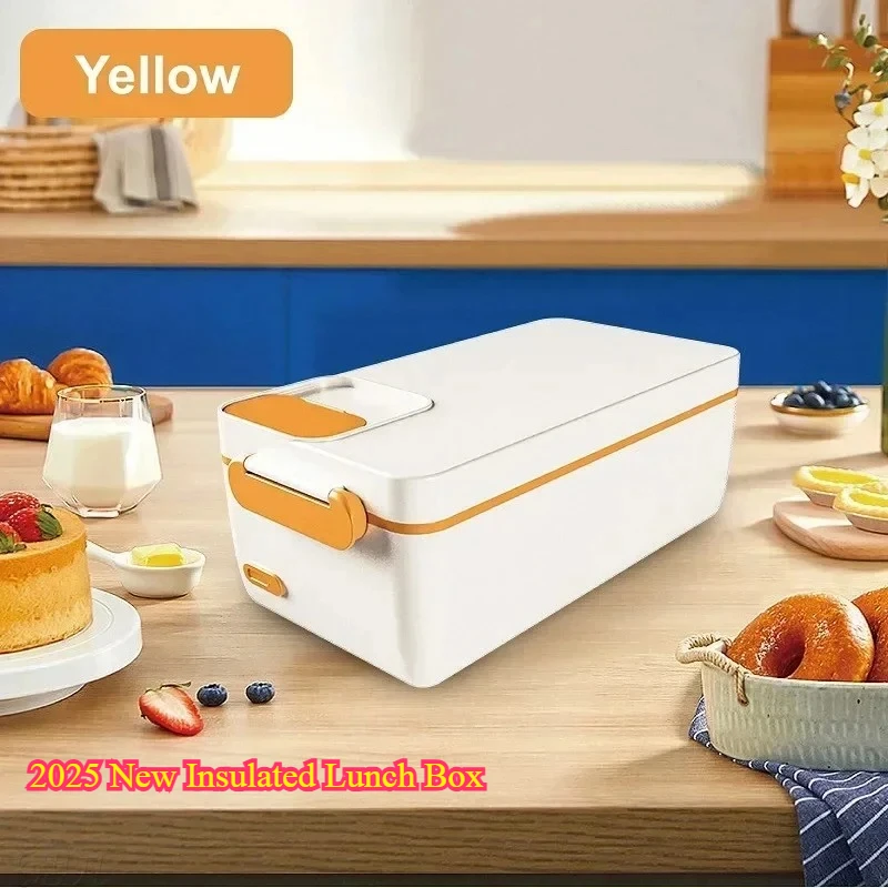 2025 New Insulated Lunch Box - 1L USB Rechargeable Heated Food Container for Office, Camping & Travel