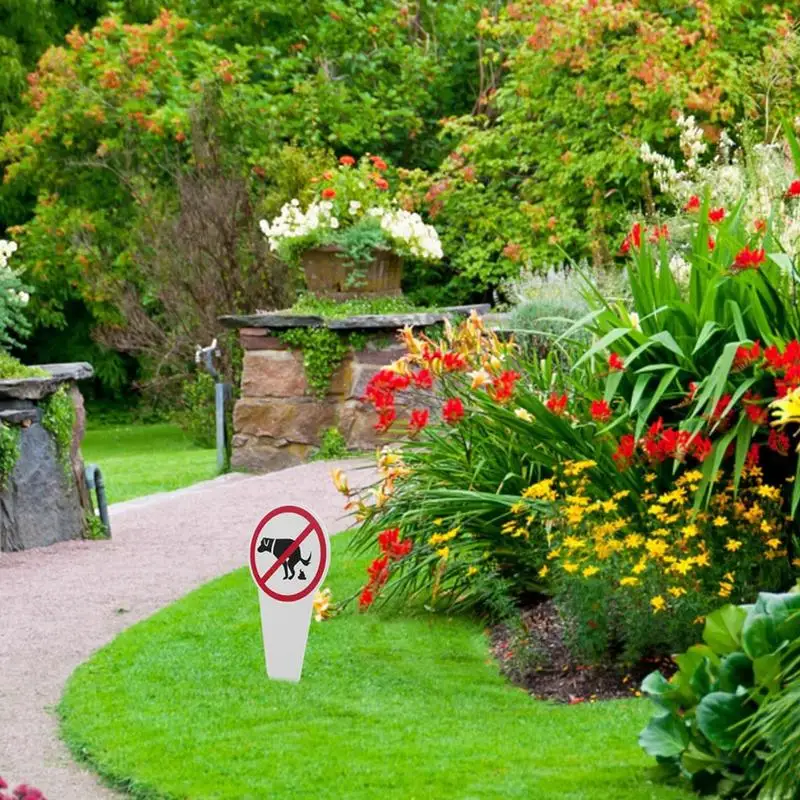 Lawn Dog Manure Sign Garden Dog No Peeing Pooping Signs Keep Puppies Off Lawn Curb Your Pets Grass Stakes Funny Keep Off The