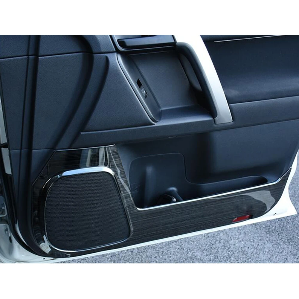 For Toyota Prado FJ150 2010 2011 2012 2013 2014 2015 2016 2017 2018 2019 Door Radio Speak Pad Anti-Kick Board Plate Stick Frame