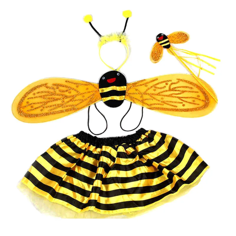 Halloween Bee Costume Accessories Cosplay Ladybug Ladybird Fairy Costume Wing Headband Wand Halloween Party Favors Xmas Gifts