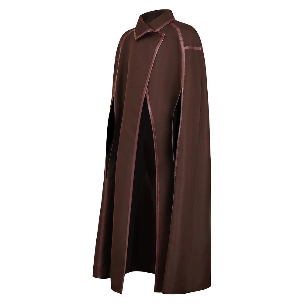 Luthen Rael Cosplay Men Cape Costume Disguise Movie Space Battle Brown Cloak Fantasy Roleplay Halloween Carnival Party Suit