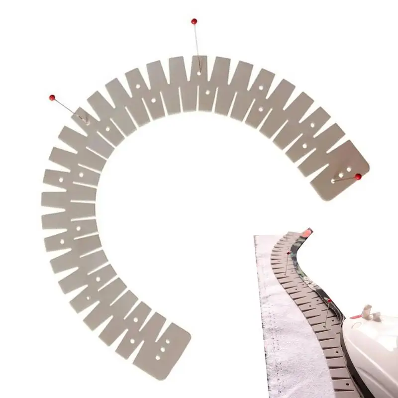 Heat Resistant Hemmer Rulers Hot Hemming Ruler Flexible Silicone Curve Scale Hemming Tool for Padding Sewing Cloth Fabric Pants