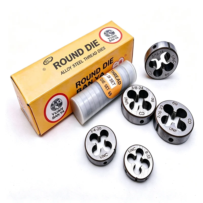 Right Hand Die UNC/UNF/UNS/UN/UNEF 1pcs American , 4-40,6-32,8-32,12-24, 1/8,3/16,1/4,5/16,3/8,7/16, External Thread Die