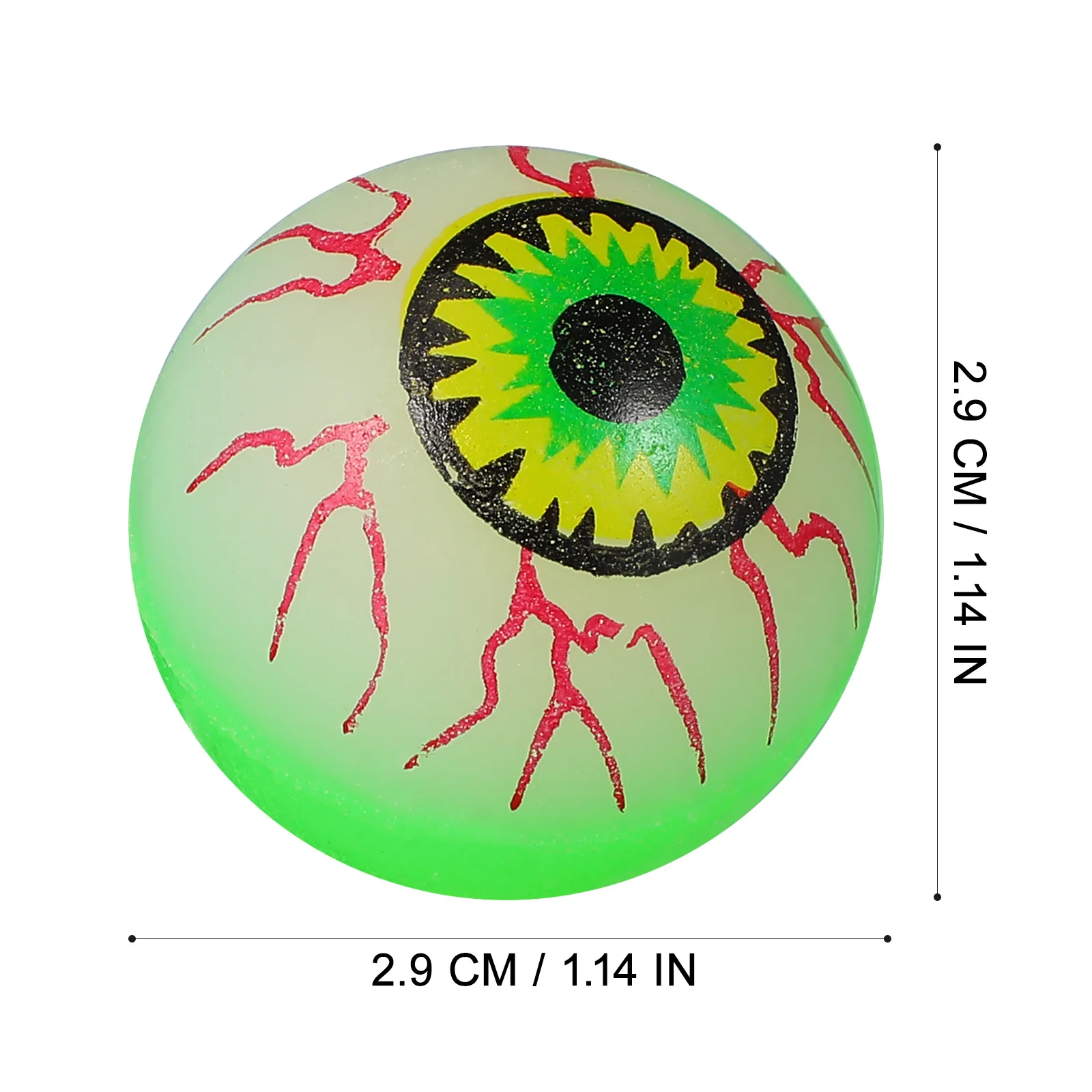 10 قطعة 32 مللي متر يتوهج في الظلام نطاط مقل العيون كرة العين المخيفة للحزب المفضلة لوازم الاطفال كرنفال جوائز كرات نطاطة ل #5
