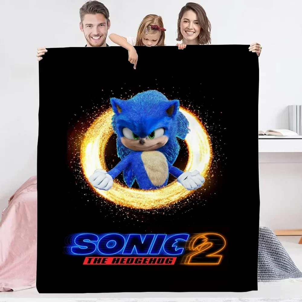 Cute Throw Blanket for Sofa Decoration Sonic Bed Blankets for Adults Thin Wadding Blanket King Size Luxury Bedding Home Interior