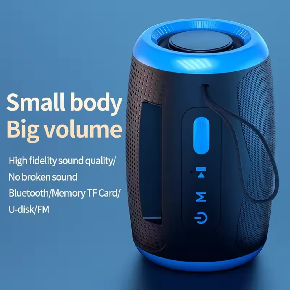 

Portable Bluetooth Speaker Outdoor Waterproof Wireless TWS Radio Column Box Speaker Support TF card Stereo 3D Hi-Fi Music Player