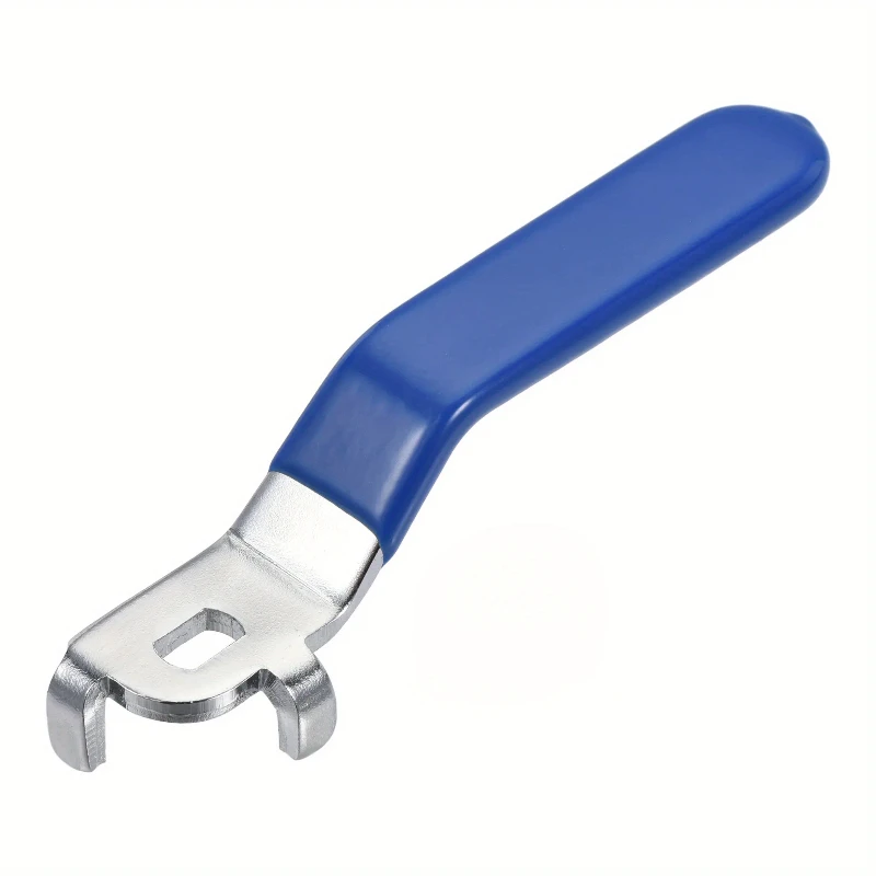 1pc/2pcs Lever Handle Iron Chrome Plated Replacement Quarter Turn with Plastic Grip Blue for DN25 Ball Valve