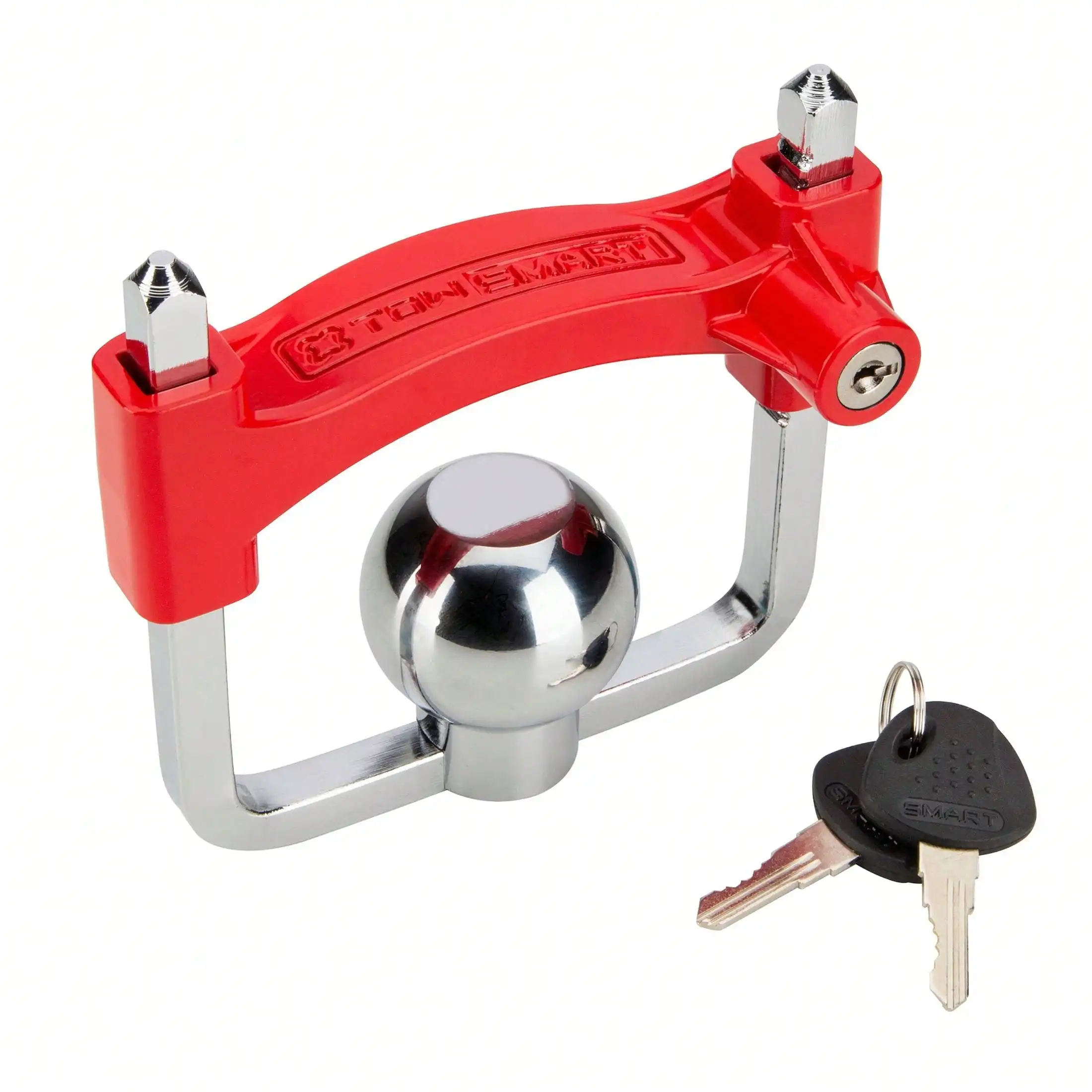 

Grade High Visibility Chrome Coupler Lock - The bright red finish of the Universal Coupler Lock is highly visible and deters