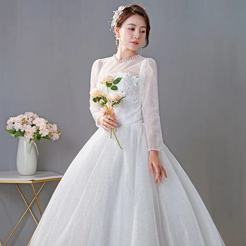 

Luxury Wedding Dress Plus Size Ball Gowns Lace Up Wedding Dresses for Women Bride Dreamy Dress Vestidos De Novia De