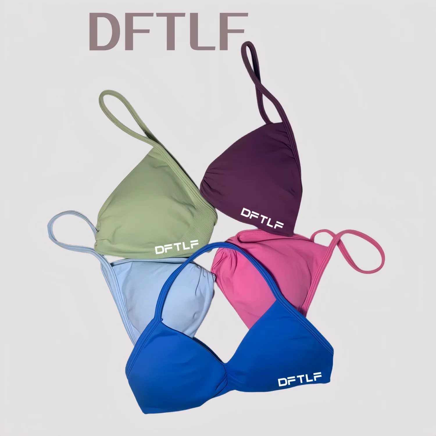 DFTLF Women Sports Bra Seamless Halter Yoga Clothes Removable Cups Women Workout Clothing Gym Backless Bra Running Workout Tops