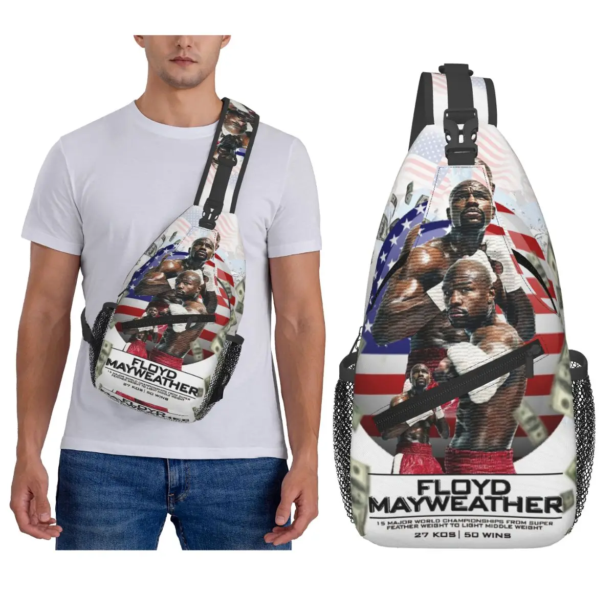 

Loyd Mayweather нагрудная сумка, мужской рюкзак через плечо, нагрудная сумка, дорожный походный рюкзак, сумка на плечо